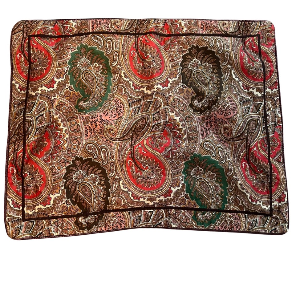 Crown Crafts Royal Sateen Marquis Royal Paisley Standard Pillow Sham USA 1993